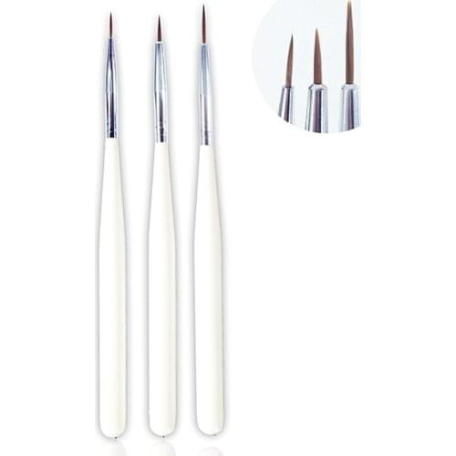 2017 UV Gel Painting Nail Brush Acrylic Nylon Hair Flowers Drawing Nail Liner Brushes Design Pen Salon Manicure Tools