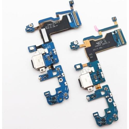5pcs , Microphone Module+USB Charging Port Board Flex Cable Connector Parts For Samsung Galaxy S9 Plus G960F G960U G965F G965U