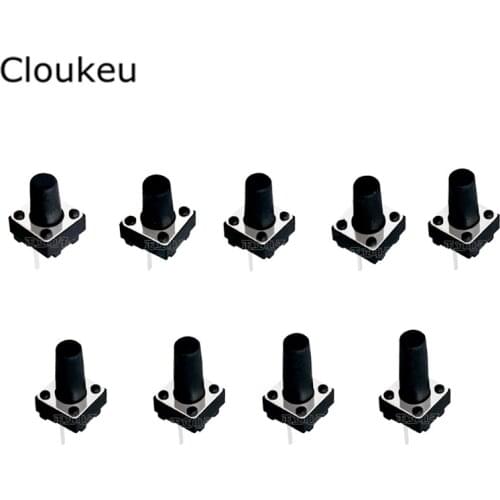50Pcs 6*6*7mm Middle 2Pin Touch switch 6x6x7 Micro button switch