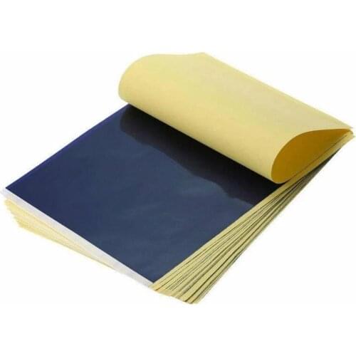 100 Pcs Tattoo Transfer Paper A4 Size Thermal Stencil Carbon Copier Spirit Stencil Tracing Paper for Tattoo Supplies Accessories