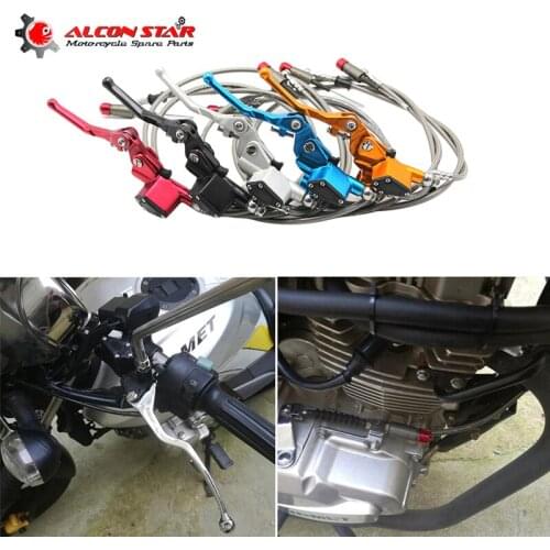 Alconstar- 1200mm 5 Color Motorcycle Hydraulic Clutch Lever Master Cylinder For 125-250cc Vertical Engine Offroad Pit Dirt Bike