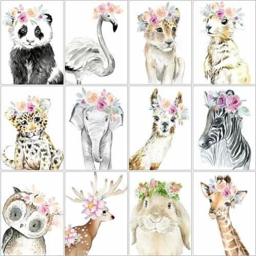 5D Diy Diamond Mosaic Tiger Animals Full Square/Round Drill Diamond Painting Owl Rhinestone Cross Stitch Mosaic Home Decor Gift