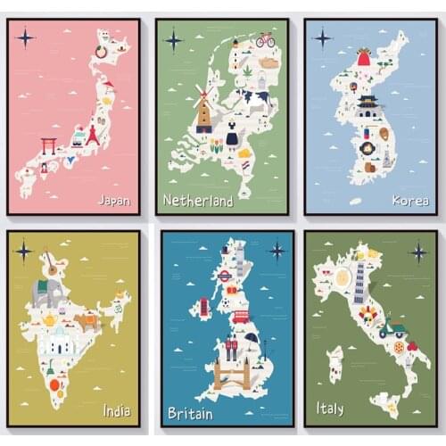 Netherlands Korea Japan Italy Britain Travel Diamond Painting Cross Stitch 5D DIY Full Square Round Drill Embroidery Decor