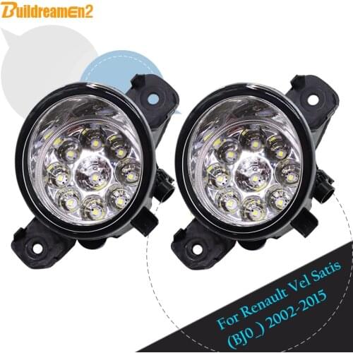 Buildreamen2 For Renault Vel Satis (BJ0_) 2002-2015 1 Pair Car LED Light Front Fog Light Daytime Running Light White Blue Yellow