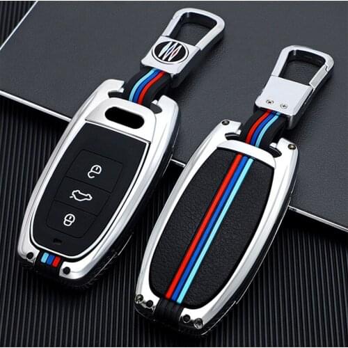 Zinc Alloy Remote Key Case Shell Cover For Audi A4 S4 A3 A5 S5 A6 S6 S7 S8 A7 Q5 Fob Shell Case Keychain Holder Protect Bag