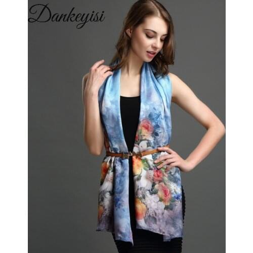 DANKEYISI 2019 Scarf Women 100% Silk Scarf Towel Luxury Long Printed Female Hijab Foulard Femme Bandana Scarf Women Scarves
