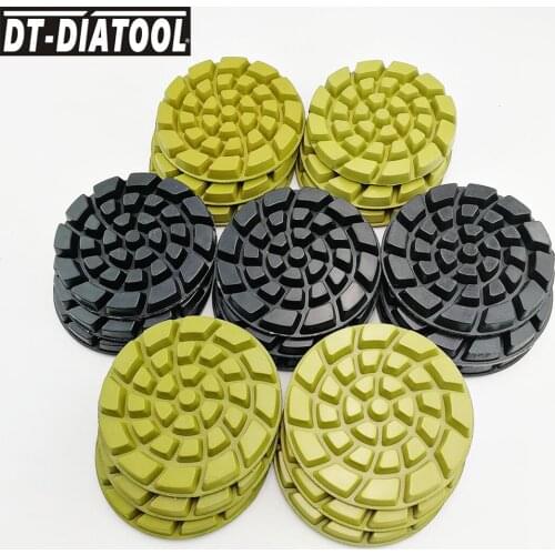 DT-DIATOOL 21pcs/set Resin Bond Diamond Concrete Polishing Pads professional quality Thickened Floor Renew Pads Dia 4"/100mm