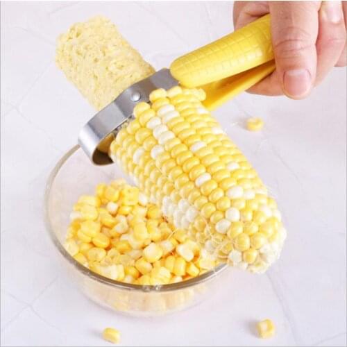 Corn Stripper Cutter Manual Stainless Steel Corn Peeler Corn Threshing Tool Hand Corn Grain Separator Cob Remover Cutter