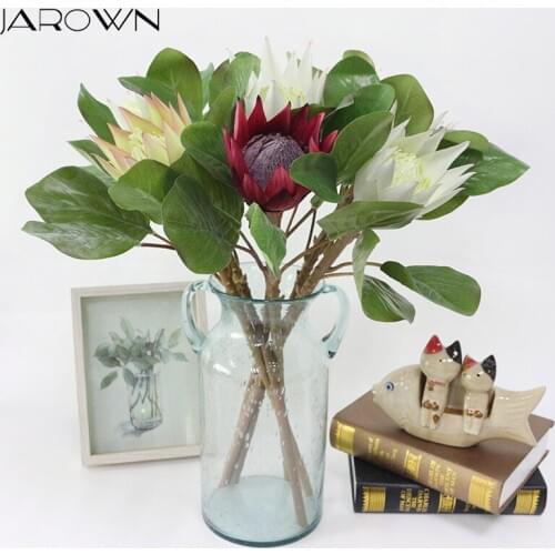 JAROWN artificial silk flower decoration fake flower with the leaves for wedding home party decor wedding flower DIY