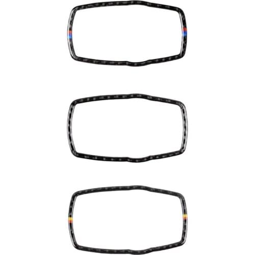 3 Type Car Gear Carbon Button Sticker Cover Carbon Look Cap Trim For BMW F10 F20 F30 F34 F07 F25 F26 F15 F16 Auto Interior Parts