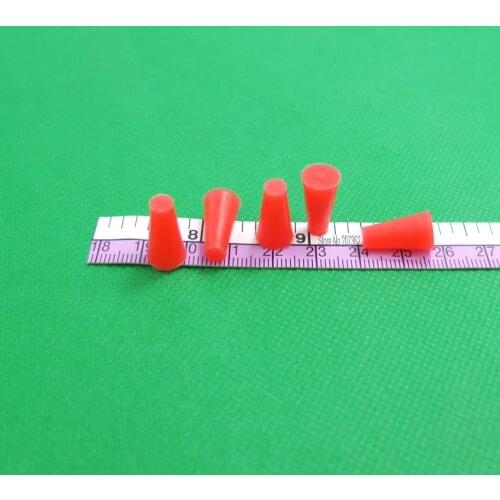50pcs/lot 4.78 X 8.74mm X 15.88mm Silicone Rubber Cone Tapered Stopper Plugs Powder Coating Paint,color random