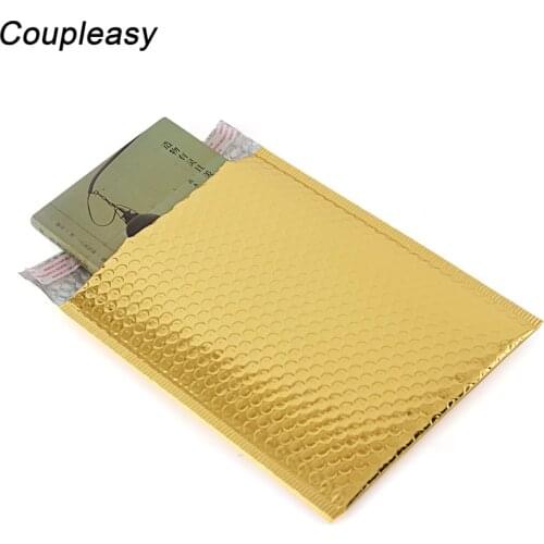 20Pcs/Lot Golden Aluminized Film Bubble Mailer Self Seal Shipping Envelopes High Quality Padded Envelopes Waterproof Mailing Bag