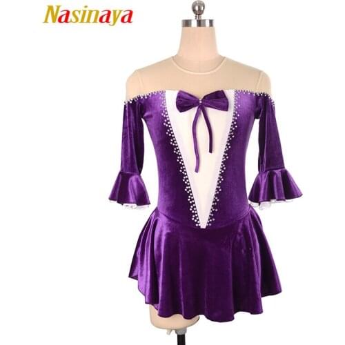 Nasinaya Figure Skating Dress Customized Competition Ice Skating Skirt for Girl Women Kids Patinaje Gymnastics Performance 223