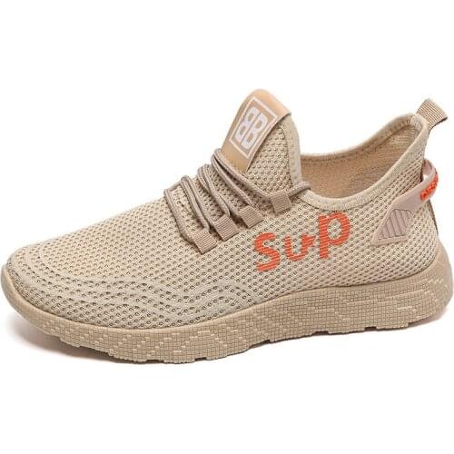 Men Low-Top Sports Shoes Fashion Comfortable Air Mesh Boots Summer Outdoor Running Sneakers 2021 New Brand Designer 39-44 Euro