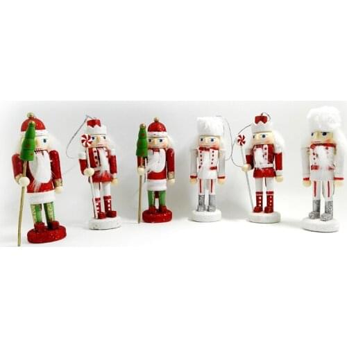 Hardcover puppets doll toy 12CM nutcracker Shiny Bright shining walnut soldiers mouth can be active Puppet 6 pcs/lot HT017