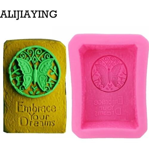 M0168 3D Soap mold butterfly DIY handmade soap silicone mold kitchen baking accessories