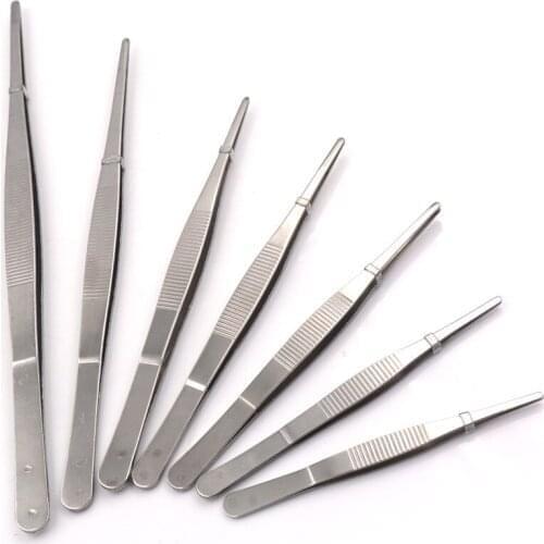 2020 12.5-30Cm Stainless Steel Medical Tweezers Professional Ear Cleaner Care Ear-Pick Tool Bending Tweezers Drop Shipping