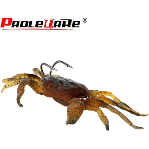 1Pc 10cm 35g Soft Fishing Lures Artificial Bait Crab with Sharp Hooks, Jigging Lure Sea Creature Tackle Fake Bait Fishing tackle