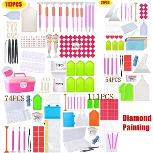 5D DIY Fashion Diamond Painting Cross Stitch Craft Tool Art Embroidery Fitting Kit Roller Press Drill Applicator Artifact