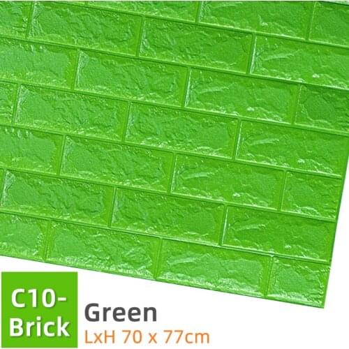 10 pieces 3D Ceiling Brick Wall Stickers Self-adhesive Wallpaper Waterproof Foam Stereo Wall Stickers Baby Kids Room Decoration