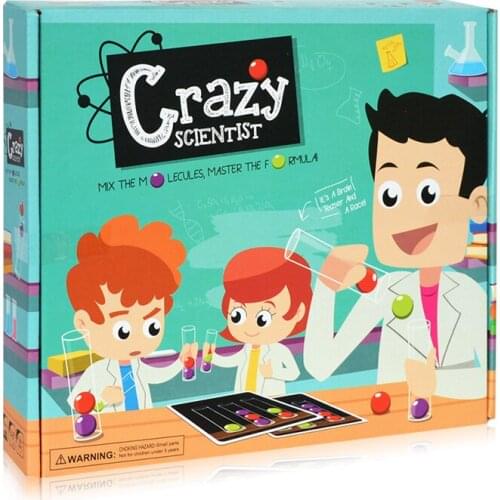 Crazy Scientist Board Game Test Tube Set Logical Thinking for Kids Babies Calculate Skill Training English Version