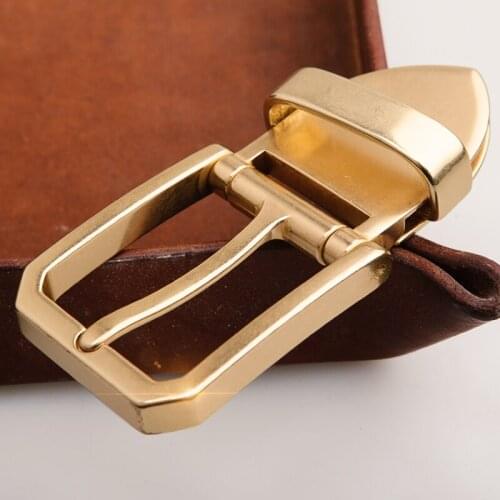 Solid brass belt buckle Pure copper new style mens trousers waist headbuckle Pin buckle replacement accessories parts