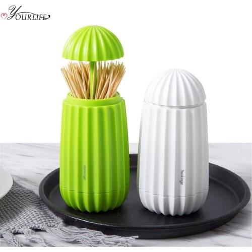 OYOURLIFE Creative Cactus Automatic Toothpick Dispenser Cute Cartoon Toothpick Cotton Swab Holder Desktop Tooth Pick Container