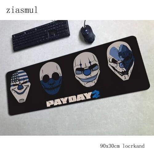 Payday mouse pad 900x300x3mm mousepads 3d gaming mousepad gamer Natural Rubber personalized mouse pads keyboard pc pad