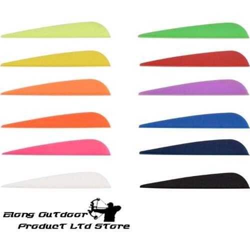 100X 3" Plastic Arrows Bolt Vane Archery Bow For DIY Hunting Shooting TPU Feather Outdoor Sport Archery Bow Free Shipping
