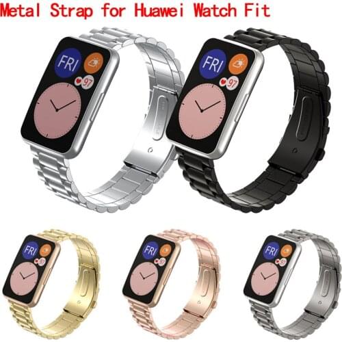 Strap for Huawei Watch Fit Wrist band Stainless Steel Metal Replacement Band Bracelet for Huawei Fit Watch Band Accessories