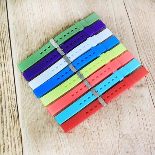 Watch accessories Silicone Watch Strap Diver Watch Band Rubber Wrist Watch Bracelet 12mmBuckle Suitable for ladies and children