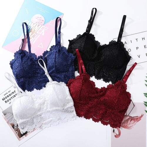 Sexy Bra Women Lace Bralette Sexy Lingerie Underwear Wireless Padded Seamless Bra Ultra Strap Padded Bras for Women Lingerie