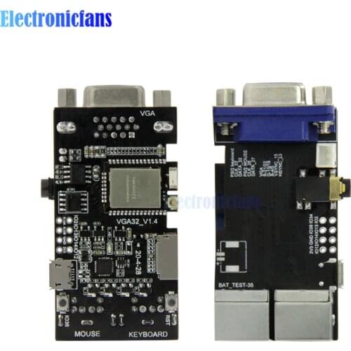 VGA32 V1.4 Controller PS/2 Mouse and Keyboard Controller Graphics Library Game Engine and ANSI / VT Terminal Module for ESP32