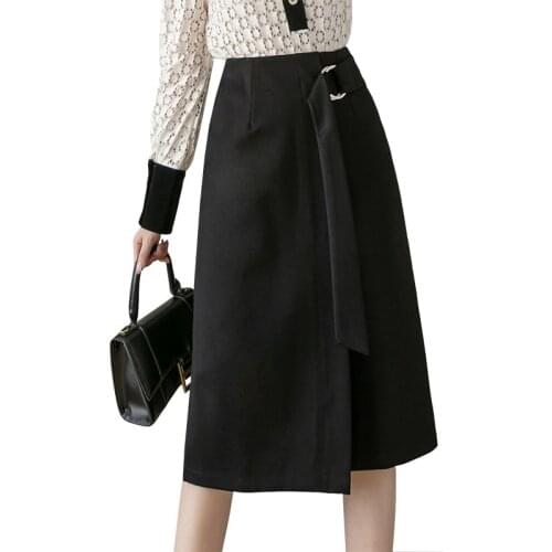 Autumn Skirts Womens High Waist Skirt Women Stretch Midi Skirt Sexy Package Hip Skirt Plus Size S-5XL