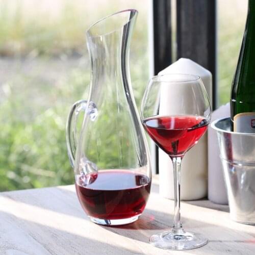 Famous 1000ml with Handle Bell Wine Separator Lead-Free Crystal Glass Wine Decanter Creative Whiskey Vodka Flask Bar Tools