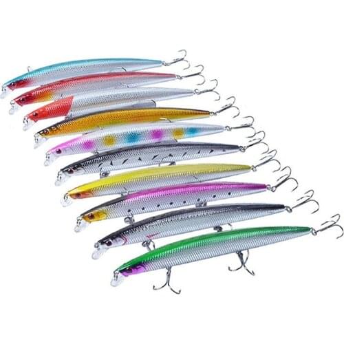 10pcs Fishing Lures Plastic Hard Bait Fishing Tackle Fish Minnow Artificial Lure Swimbait 18cm 26g
