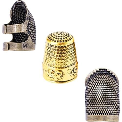 3 Pcs Sewing Thimble Finger Protector Adjustable Fingertip Thimble Sewing Accessories DIY Sewing Tools