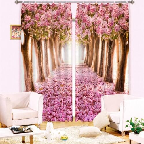 Cherry 3D Blackout Window Curtains For Living room Bedding room Hotel/Office Curtain Drapes Cortinas para sala