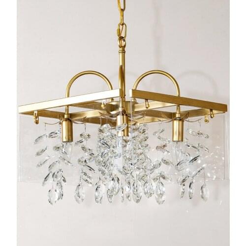 American post-modern light luxury living room dining room bedroom crystal lamp European creative childrens room bed small