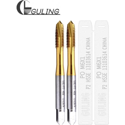 10PCS HSSE Metric With Tin Spiral Pointed tap M1 M1.2 M1.4 M1.6 M1.7 M1.8 M2 M2.2 M2.4 M3 M4 M5 M6 M8 M10 M12 Screw Thread Taps