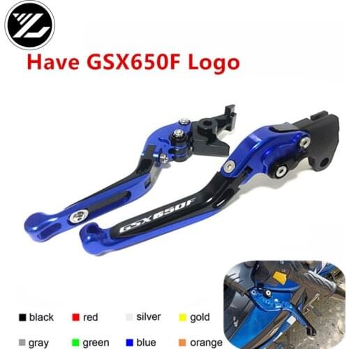 Have GSX650F Logo for suzuki GSX650F 2008-2015 Motorcycle Folding Extendable Brake Clutch Levers Motorbike Brakes