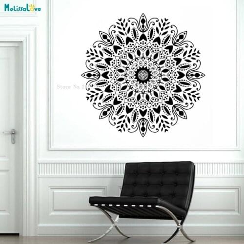 Exquisite Mandala Vinyl Wall Decals Home Decor Bedroom Living Room Self-adhesive Interior Art Stickers Vinyl Murals YT1617