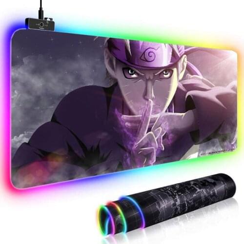 Uchiha Mouse Pad 900x400 RGB Pad Mouse Carpet Computer mouse pad Domineering Gaming Mouse pad Gamer keyboard mouse pad carpet