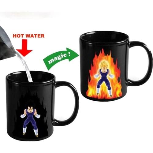 Creative Color Changing Mug 300ml Dragon Ball Z Vegeta Ceramic Coffee Mug Milk Cup Travel Coffee Cup Tea Cups And Mugs