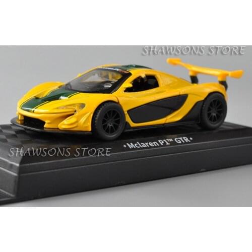1:43 Scale Diecast Metal Car Model Toys Mclaren P1 GTR Pull Back Miniature Replica Collections