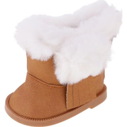 Fashion Outfit Shoes Zip Snow Boots Flats for 18" AG American Doll Dolls Accs