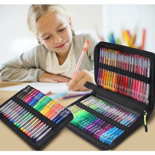 121Pcs Gel Pens Set Colored Marker Pen Refills For Adults Coloring Books Drawing