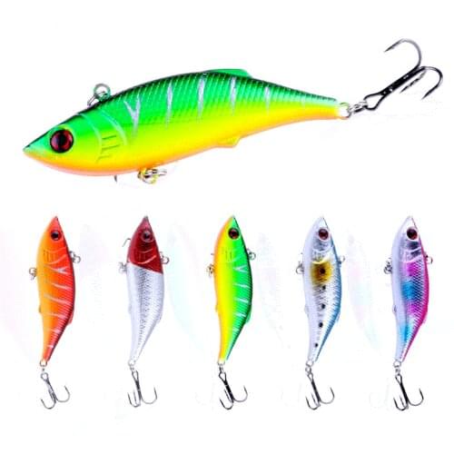 New 1pcs 7.5cm 10g VIB Fishing Lure 3D Eye Artificial VIB Bait Spinner Crankbait Swim Wobblers Carp Winter Fishing Tackle 2020