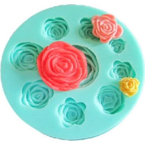 Wholesale 3D Rose-Shaped Silicone Cake Mold Non-Toxic Decoration Bakeware Pastry Mould DIY Fondant Cake Tool