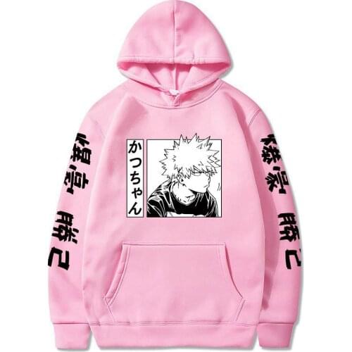 Autumn Winter Anime Katsuki Bakugo Hoodie Men/women My Hero Academia Hoodie Long Sleeve Hooded Tops Sweatshirt Hoodie SUNOWE